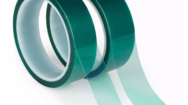 Green PET high temperature tape roll for industrial masking and insulation