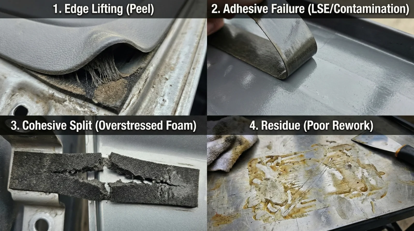 adhesive tape failure analysis