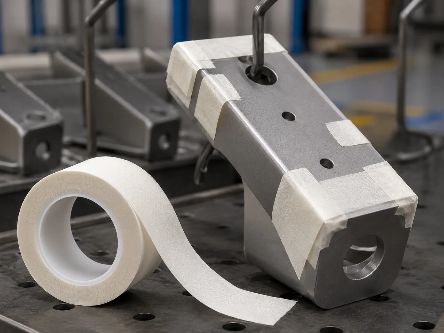 Glass cloth tape for powder coating and thermal masking