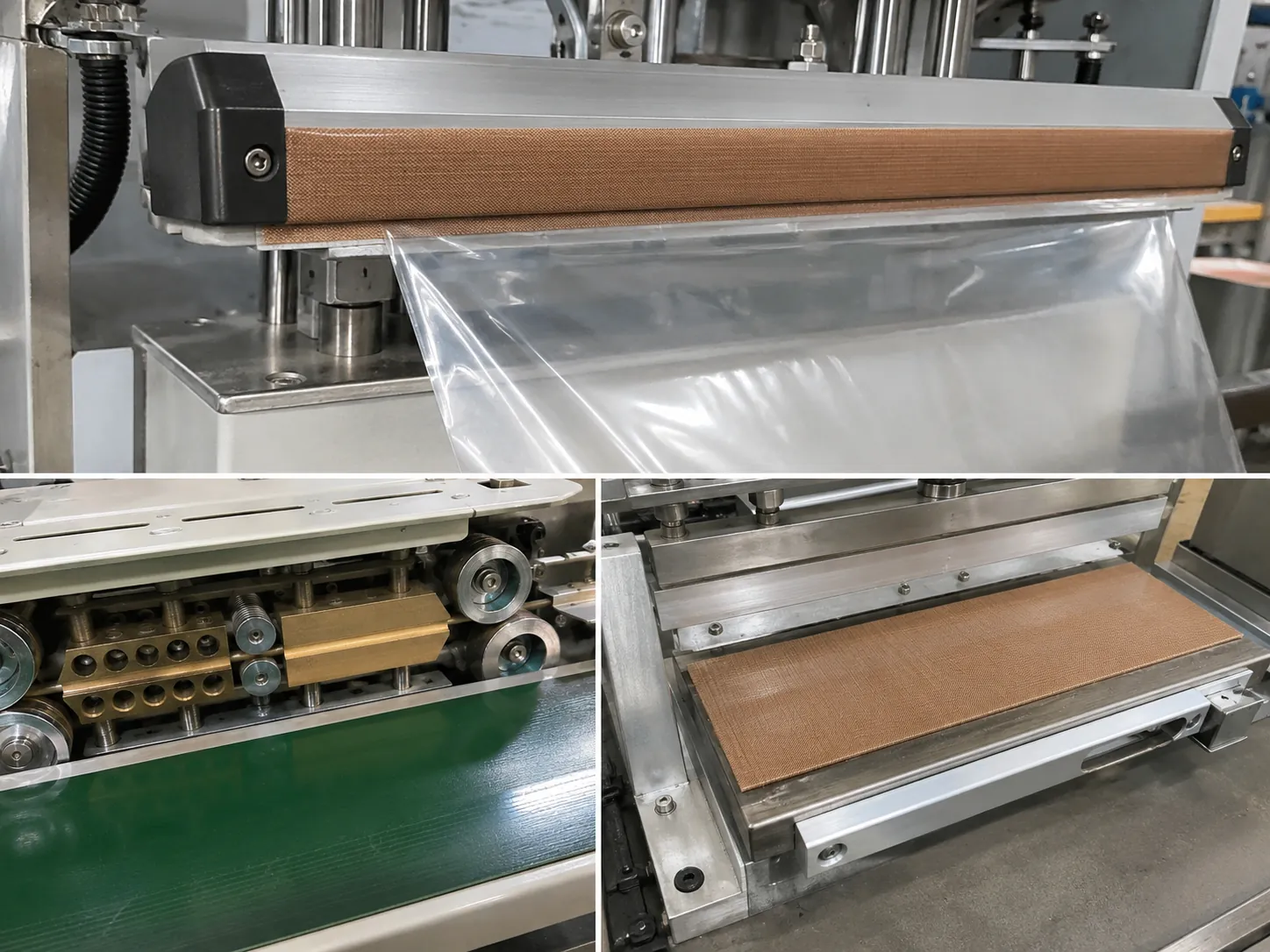 PTFE coated tape typical application on heat sealing equipment